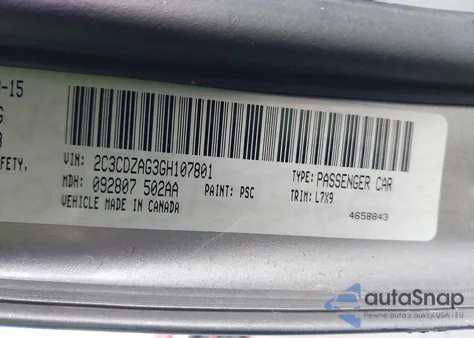 2016 Dodge Challenger Sxt from USA, damaged, VIN 2C3CDZAG3GH107801